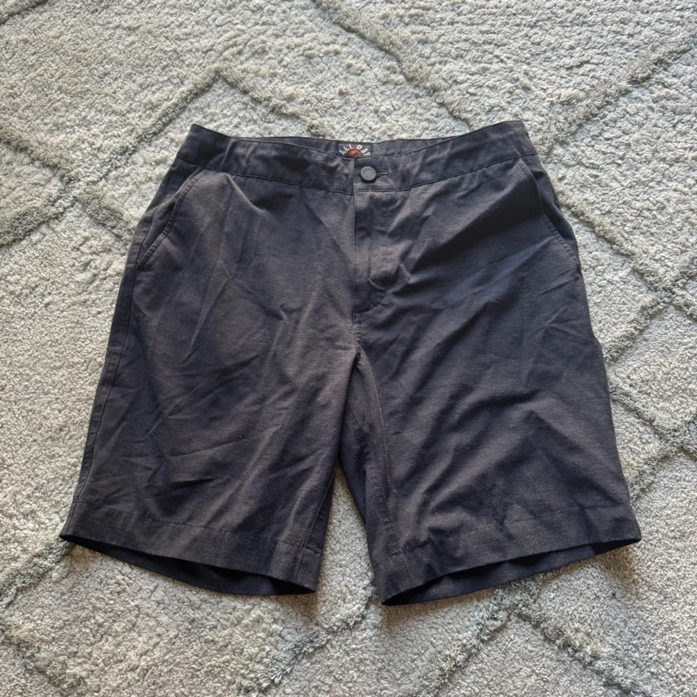 Faherty All Day Shorts blue navy 9 inch inseam Drawstring MSC0007 32